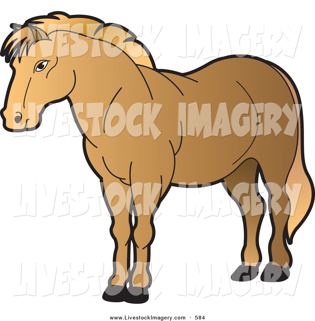 1024x1044 Clip Art Of A Strong Brown Horse By Lal Perera