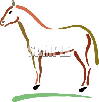 339x350 Childish Line Drawing Of A Horse