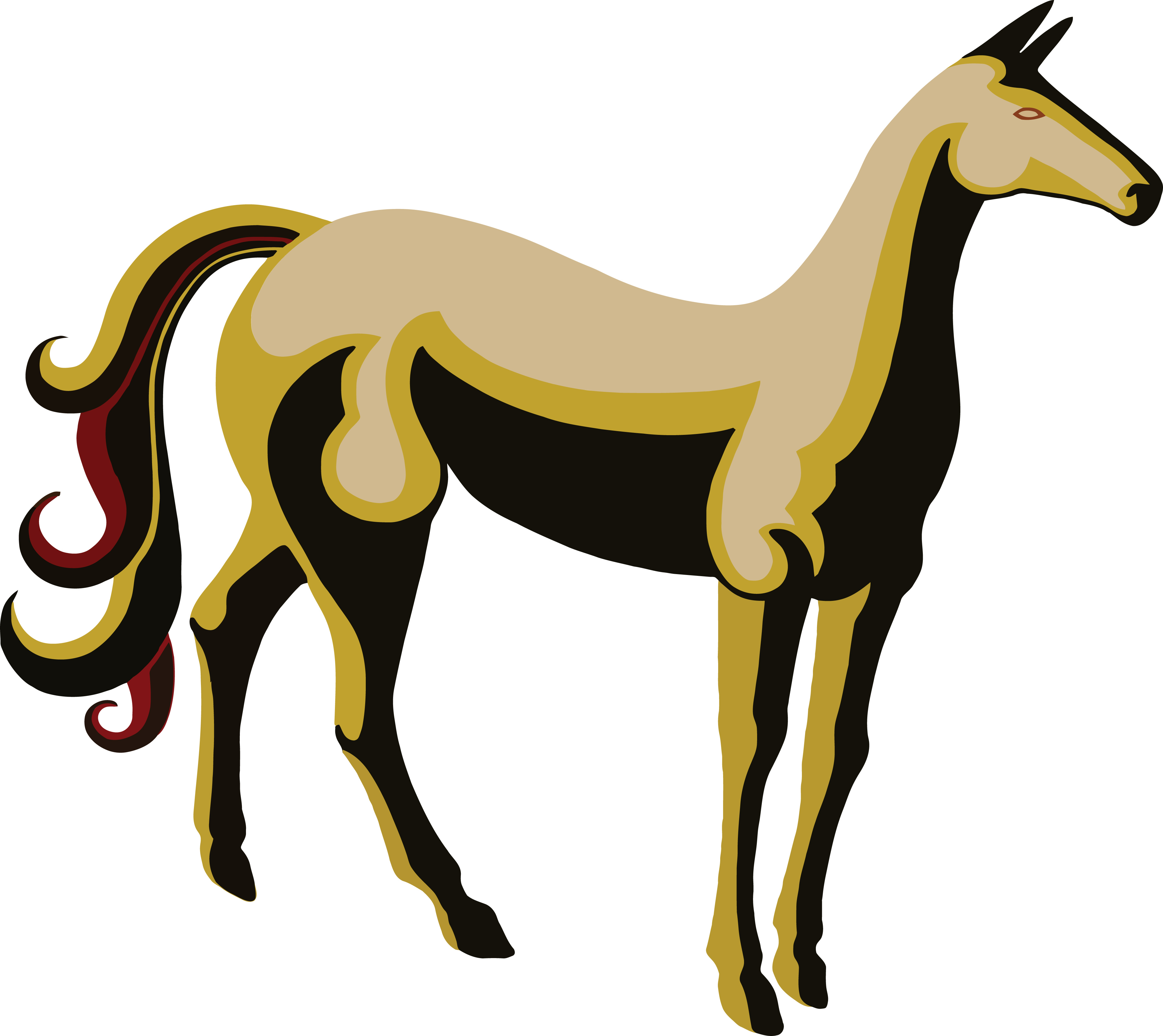 4000x3564 Free Clipart Of A Beautiful Horse