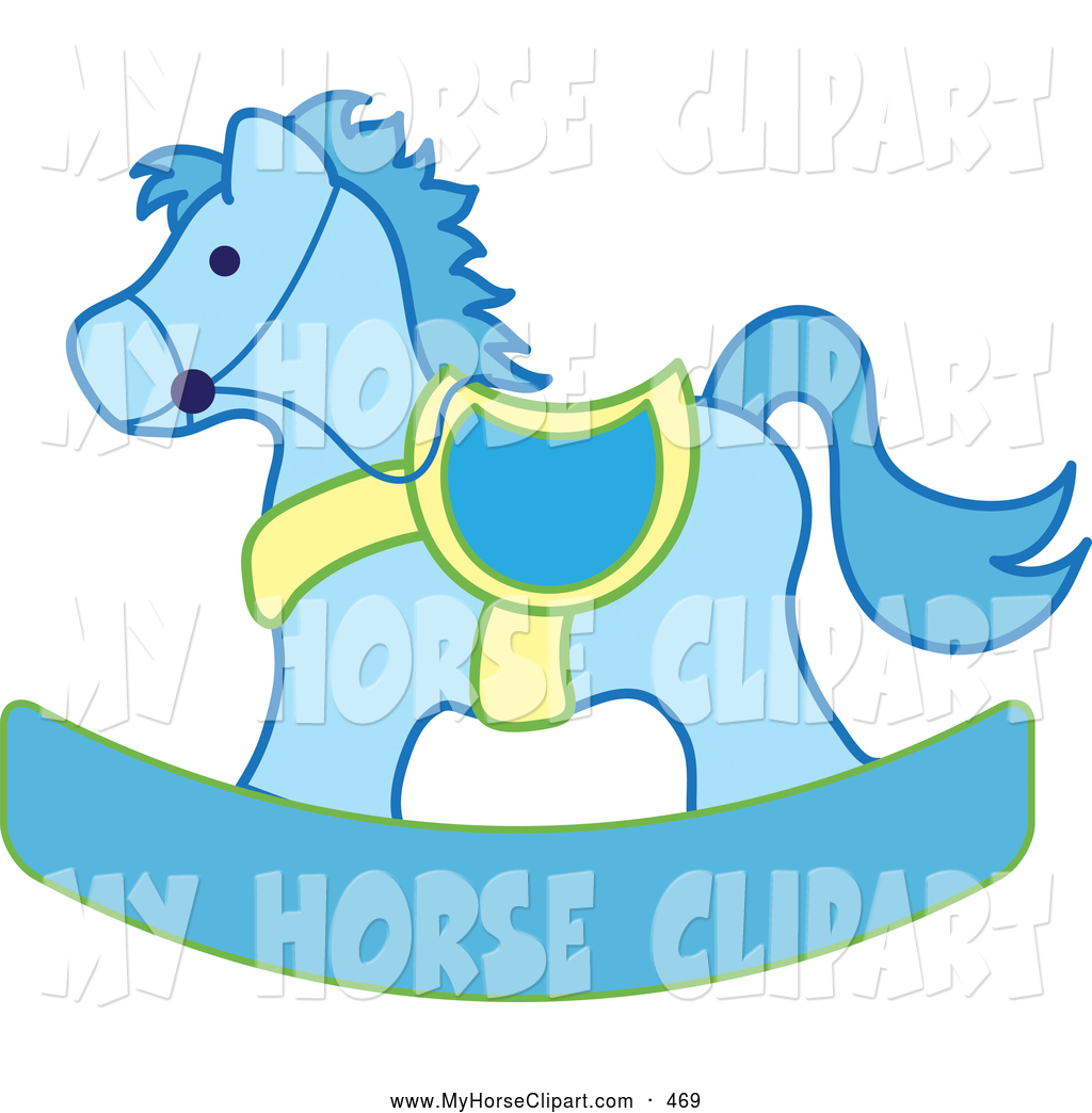 1024x1044 Clip Art Of A Blue And Yellow Rocking Horse By Pams Clipart