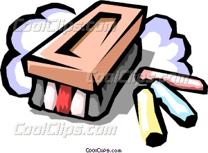 300x222 Eraser With Chalk Vector Clip Art