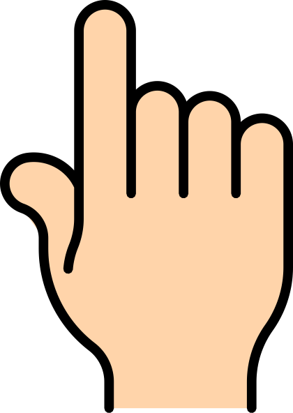 420x592 Finger Pointing Down Clipart