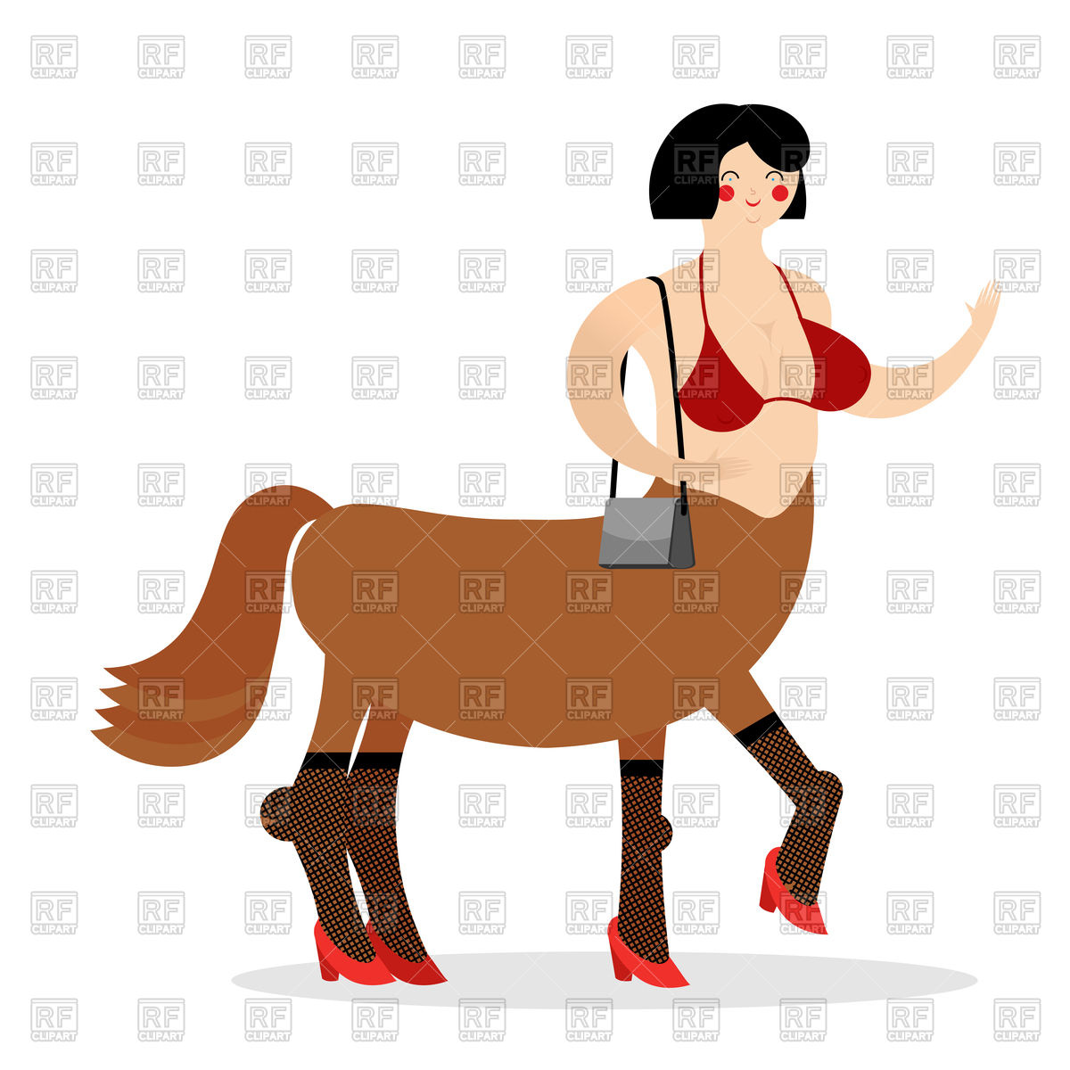 1200x1200 Centaur Prostitute. Woman Horse. Royalty Free Vector Clip Art