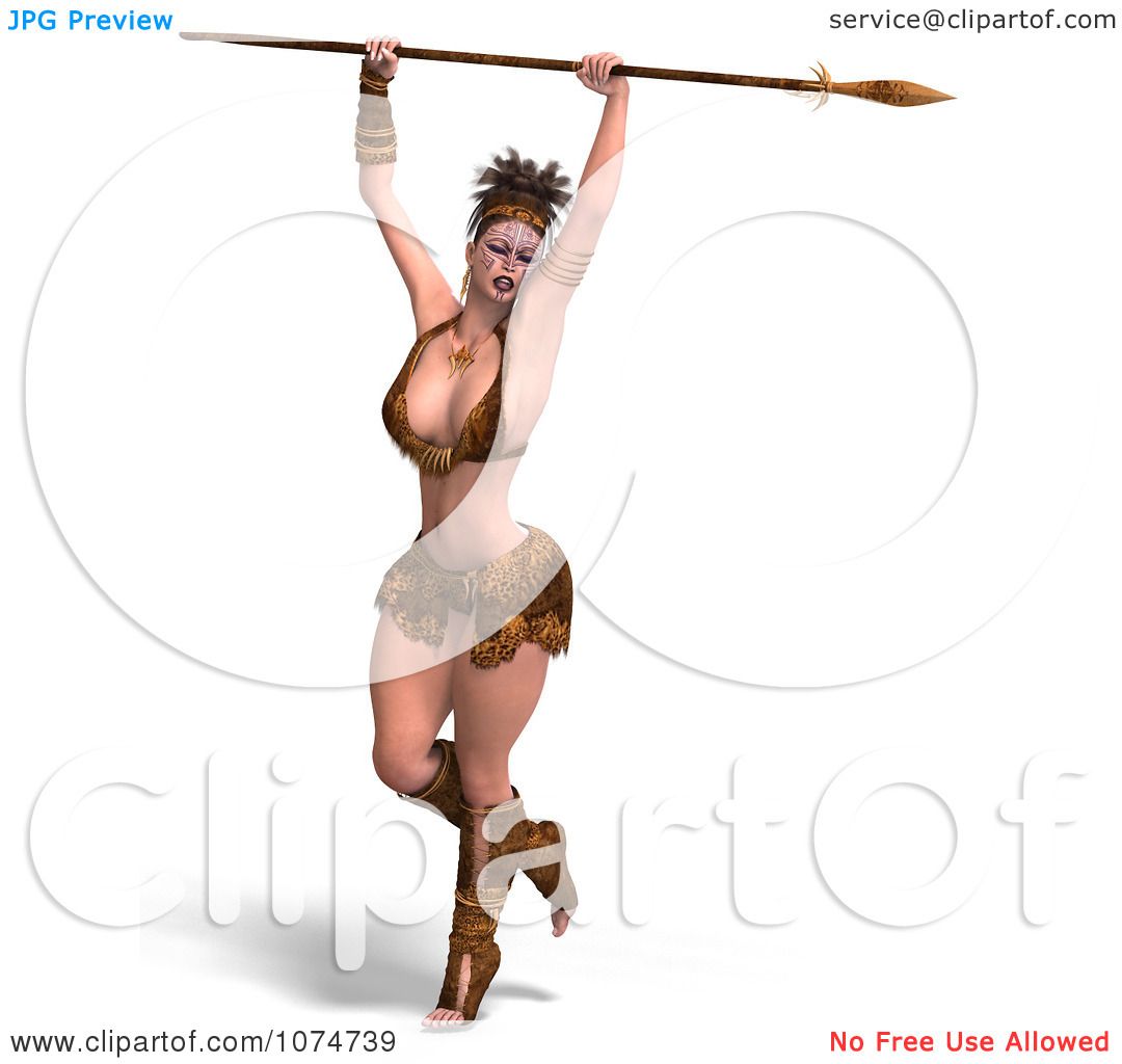 1080x1024 Clipart 3d Warrior Princess With A Spear 6