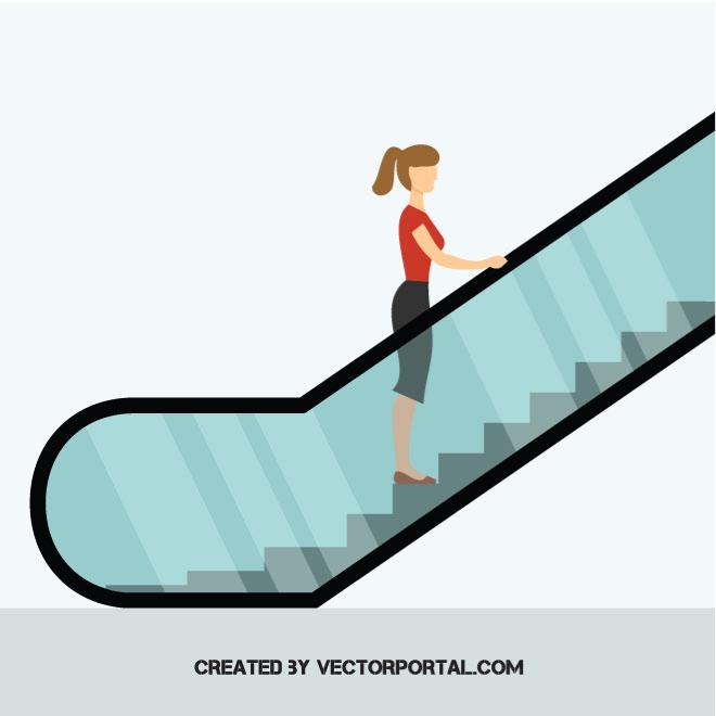 660x660 Woman On An Escalator