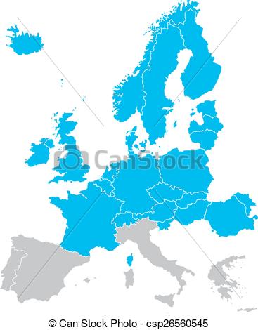 367x470 Europe Map Isolated On The White Background Eps Vector
