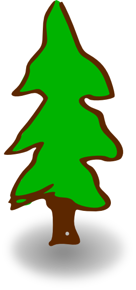 276x590 Evergreen Tree Clip Art