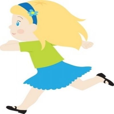 400x400 Coolest Girl Running Clipart