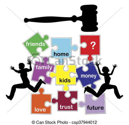 450x437 Disastrous And Damaging Divorce. Concept Sign Of A Divorcing