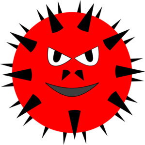299x297 Evil Virus2 Clip Art
