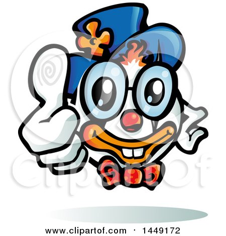 450x470 Clipart Of A Sketched Evil Clown Face With A Red Nose And Green