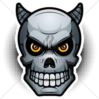 325x325 Evil Demon Skull Illustration Gl Stock Images