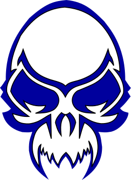 256x351 Skull Evil Blue