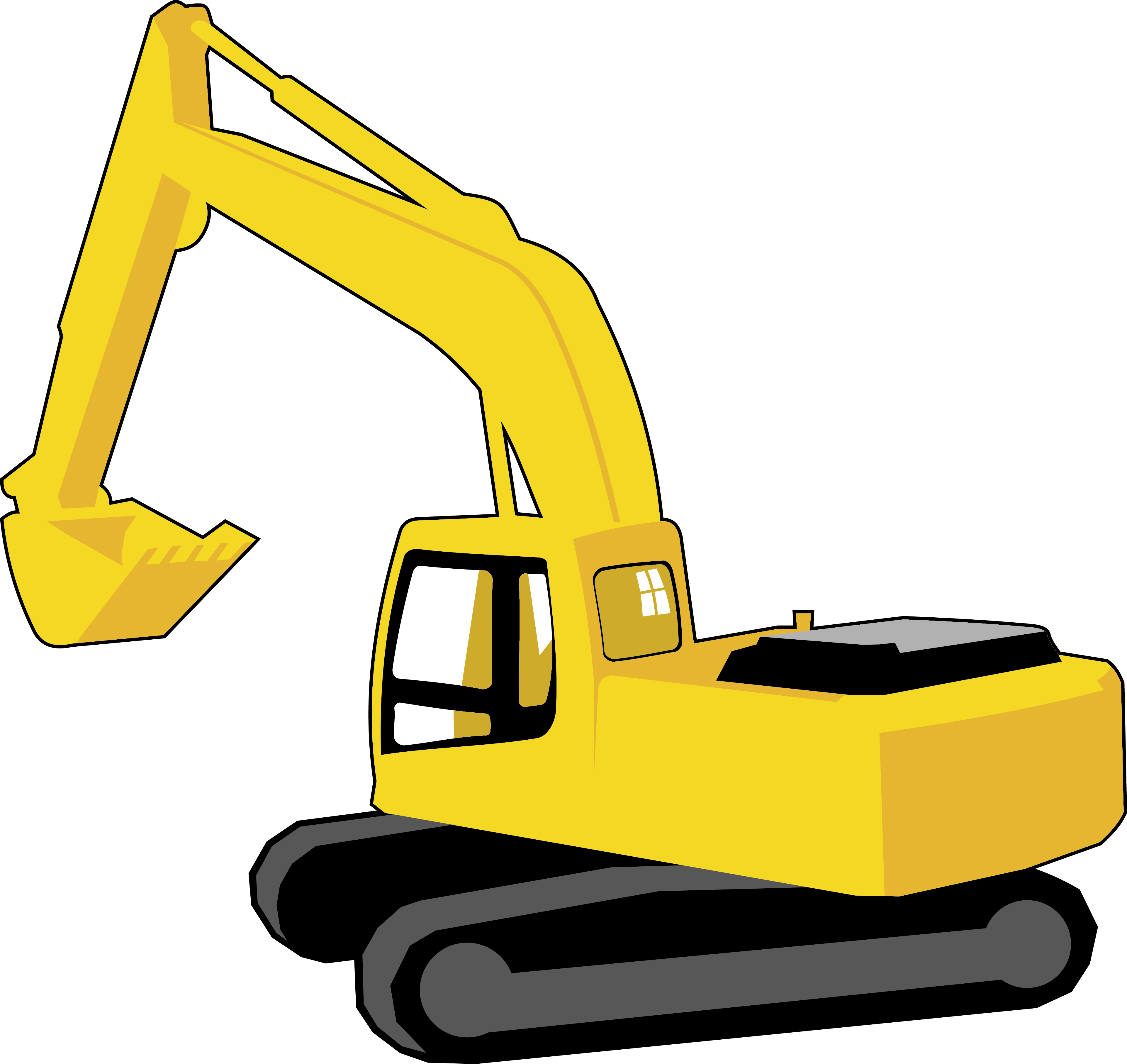 3844x3628 Excavator Graphic Arts Clip Art