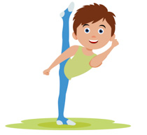 210x193 Kids Exercise Clip Art