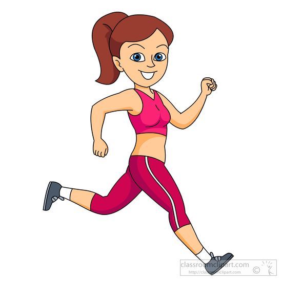 550x549 Girl Wearing Jogging Clothes Running Fast Clipart 595.jpg