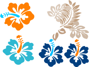 299x225 Tropical Flowers Clip Art