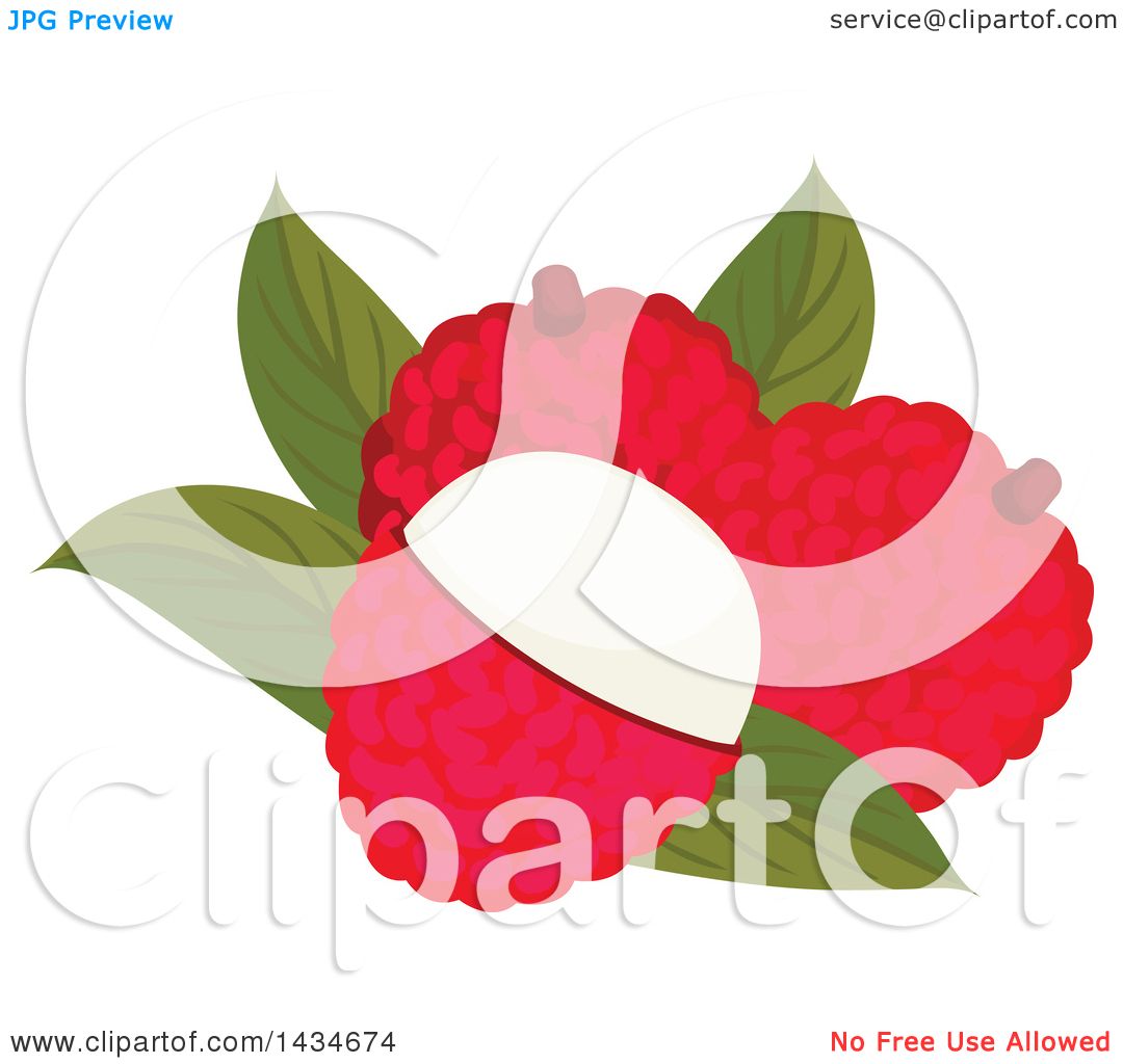1080x1024 Clipart Of Tropical Exotic Lychee Fruit