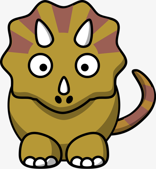650x705 Cute Triceratops, Cartoon, Dinosaur, Become Extinct Png Image