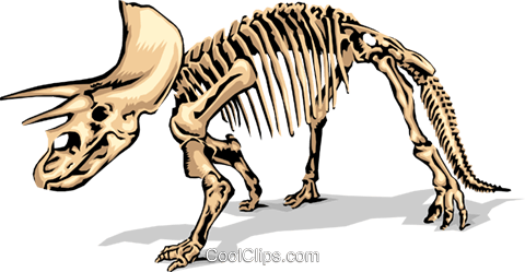 480x249 Dinosaur Bones Royalty Free Vector Clip Art Illustration Anim1380