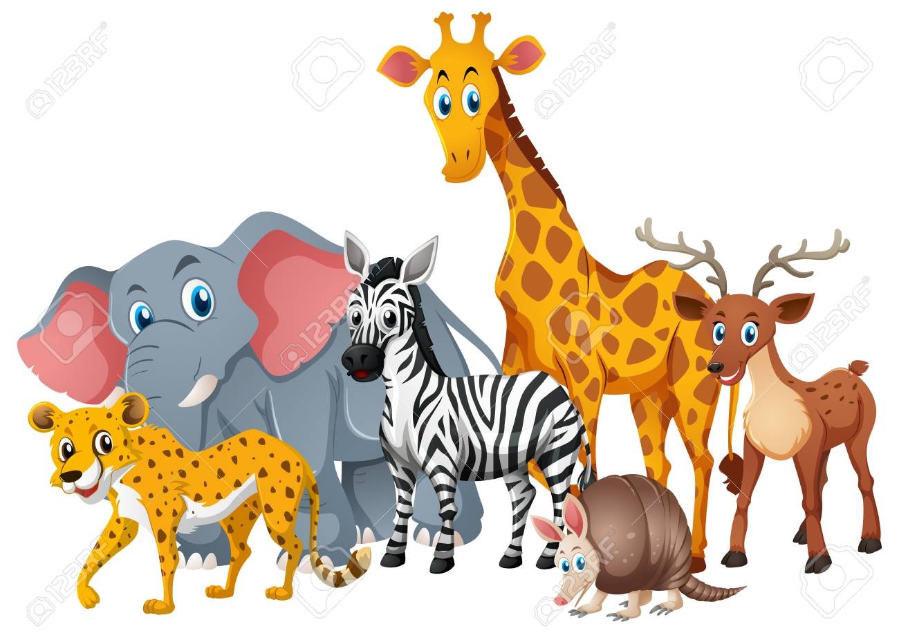 1300x916 Group Of Animals Clip Art Images On Page 0 Yanhe Clip Art
