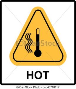 257x300 High Temperature Clipart Vector High Temperature Warning Sign