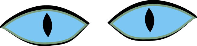 652x152 Free Clipart Cat Eyes