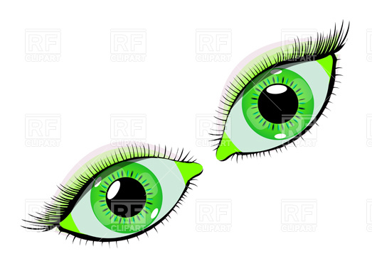 523x392 Green Eyes Royalty Free Vector Clip Art Image