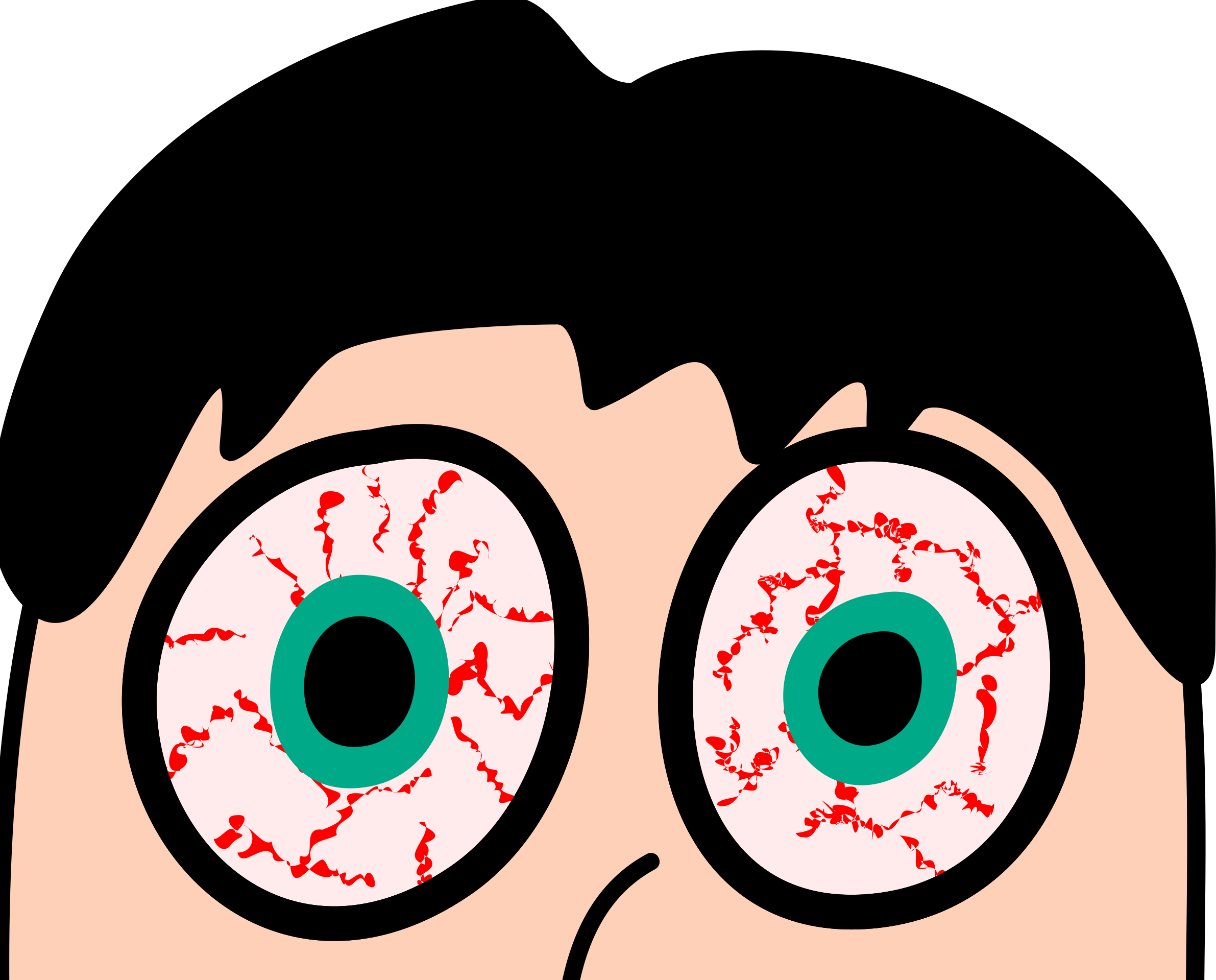 2382x1919 Sleepless Eyeballs Vector Clipart