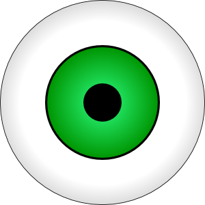300x300 Green Eye Clip Art