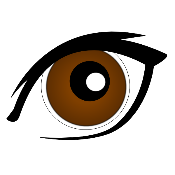 600x600 Brown Cartoon Eyes Clipart