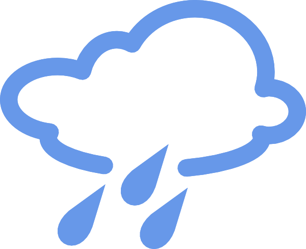 600x488 Rainy Weather Symbols Clip Art