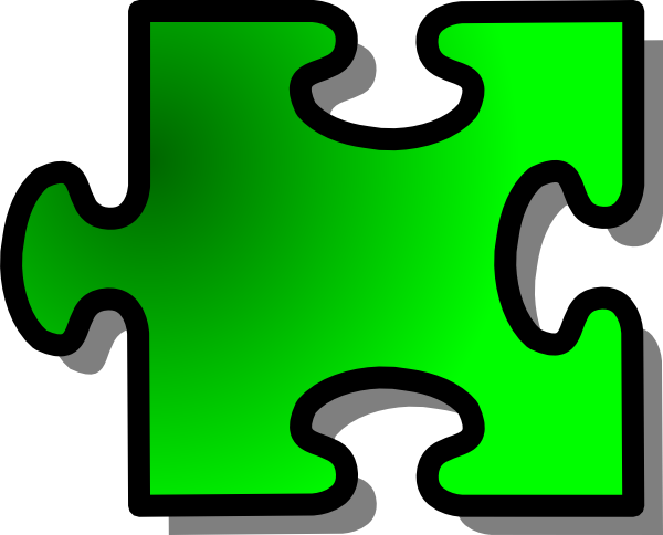 600x484 Green Jigsaw Piece 14 Clip Art