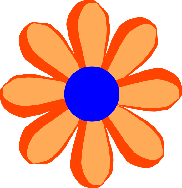 582x599 Flower Cartoon Orange Clip Art