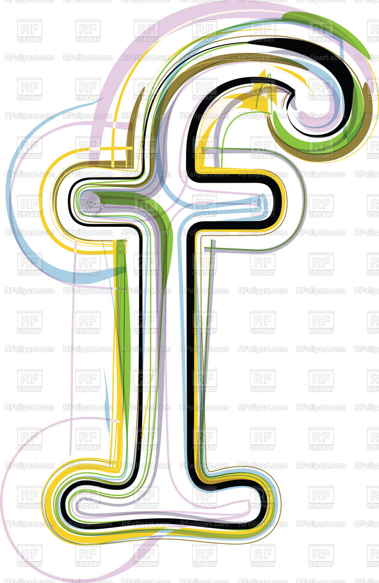 780x1200 Organic Font Illustration Letter F Royalty Free Vector Clip Art
