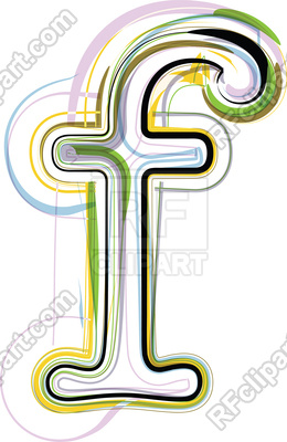 260x400 Organic Font Illustration Letter F Royalty Free Vector Clip Art