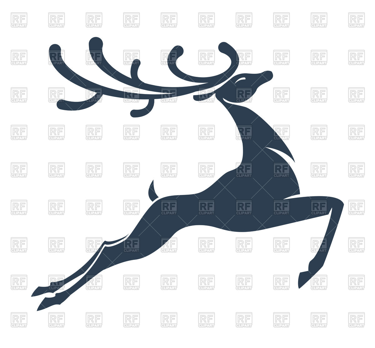 1200x1114 Reindeer Silhouette Royalty Free Vector Clip Art Image