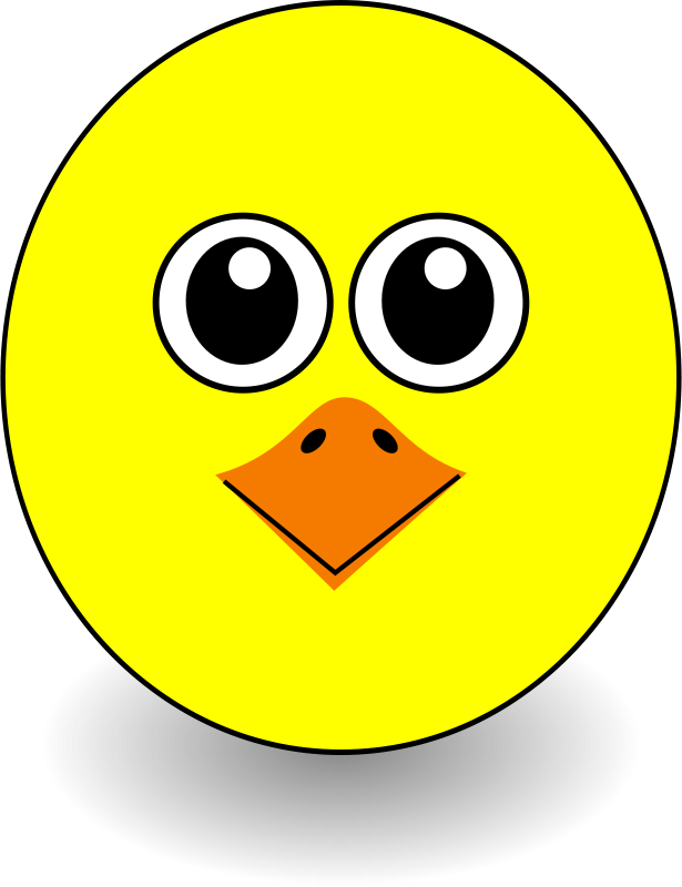 615x800 Free Clip Art Funny Chick Face Cartoon By Palomaironique
