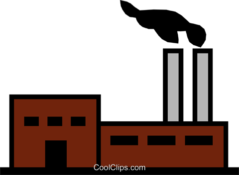 480x352 Factory Royalty Free Vector Clip Art Illustration Indu0415