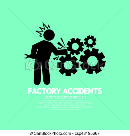 450x470 Factory Accidents Black Symbol Vector Illustration Clip Art Vector