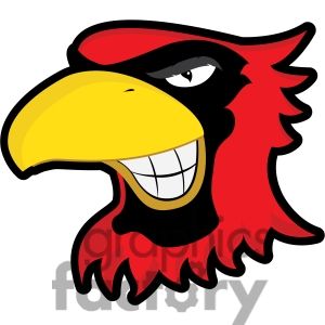 300x300 Clip Art Of Cardinal Mascot Showing Teeth By Graphics Factory