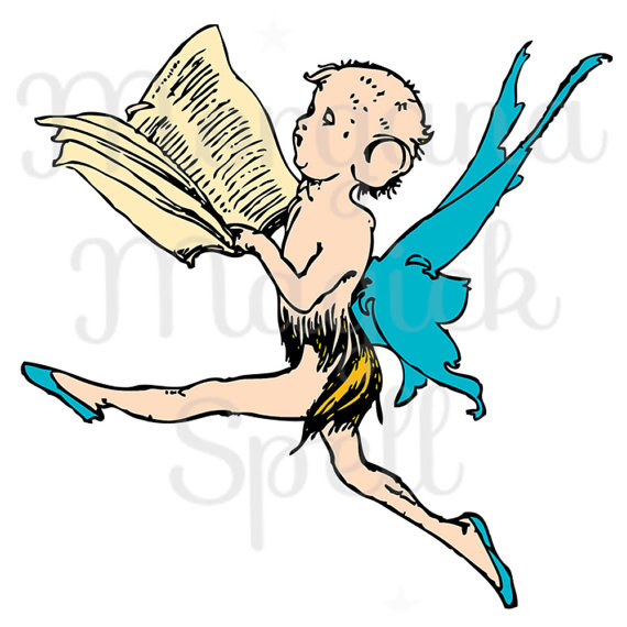 570x570 Brownie Elf Retro Fairy Fae Royalty Free Clipart Illustration