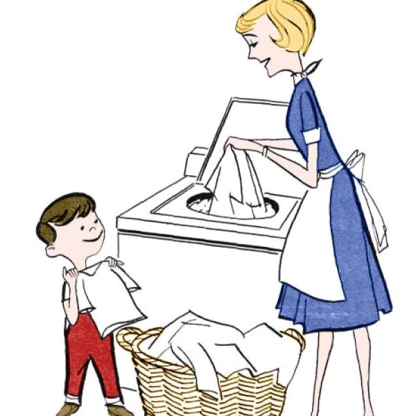 600x600 Retro Clip Art Laundry Day The Graphics Fairy With Kids Help