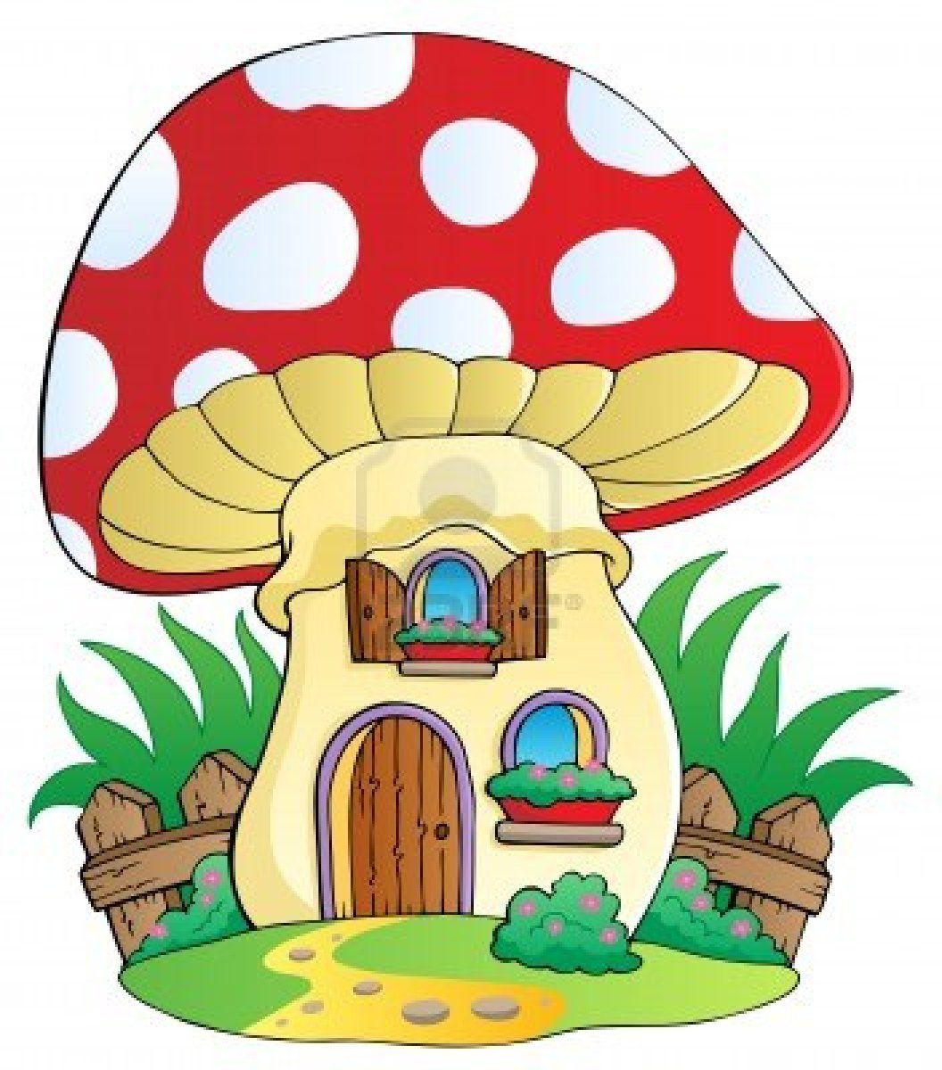 1056x1200 Cartoon Paddestoel Huis