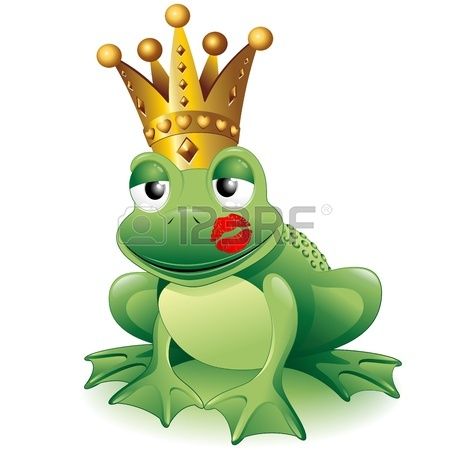 450x450 Prince Frog Cartoon Clip Art With Princess Kiss Stock Vector