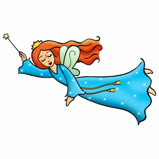 512x512 Cartoon Clip Art Flying Fairy Princess Magic Wand Oval Belt Buckle