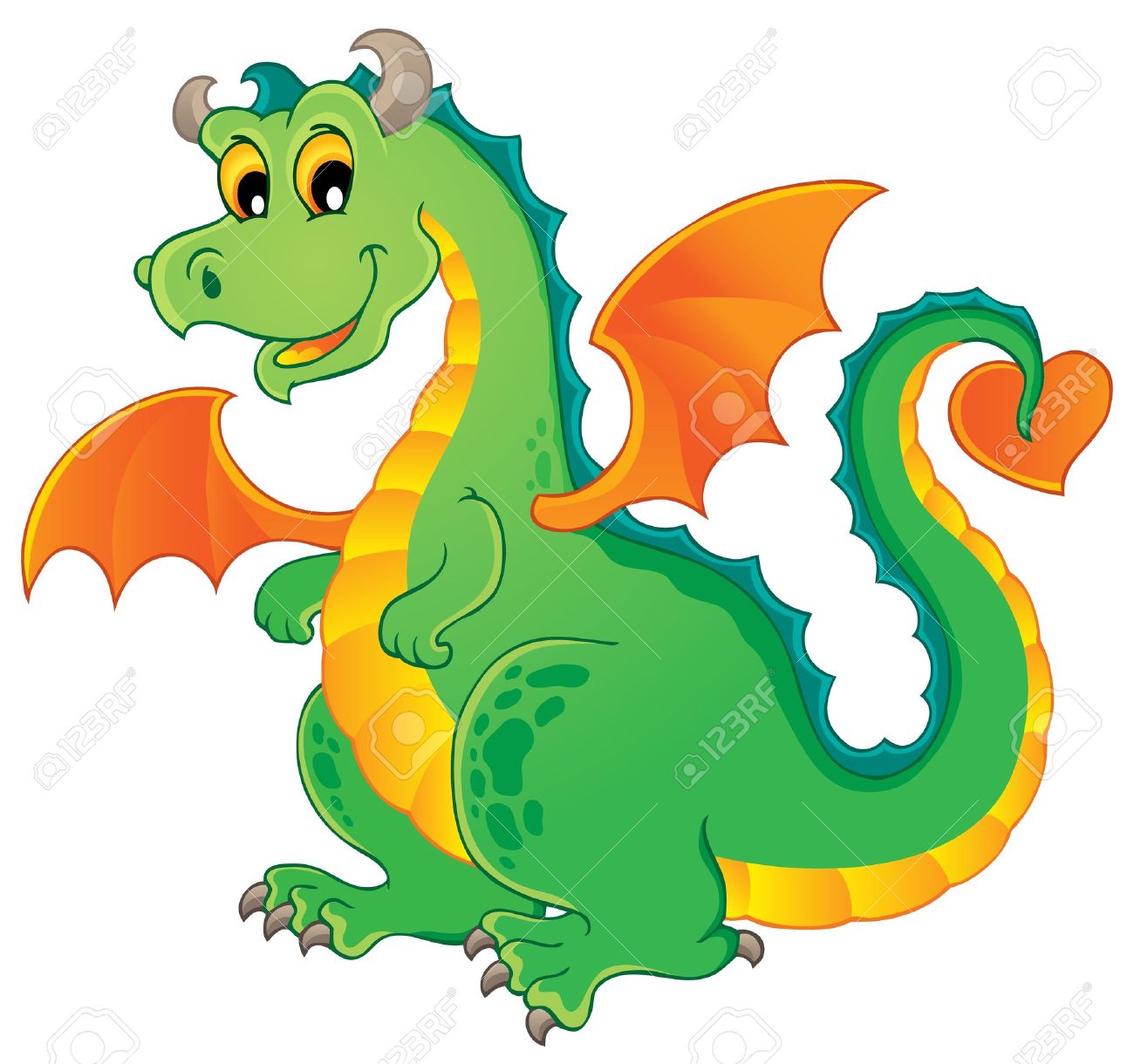 1300x1220 Fairy Tale Clipart Green Dragon