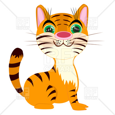 400x400 Cute Cartoon Tigress Royalty Free Vector Clip Art Image