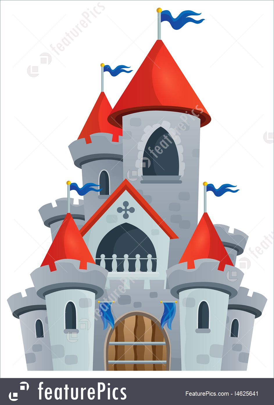 943x1392 Fairy Tale Clipart Red Castle