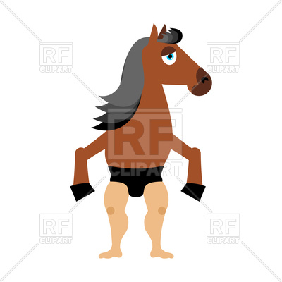 400x400 Centaur Fairy Tale Creature. Man Horse. Royalty Free Vector Clip